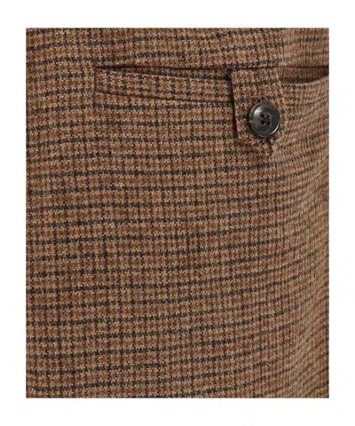 Martine Rose Wide Leg Elasticated Waistband Trousers In Brown