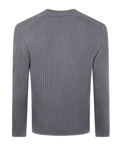 C.p. Company Knitwear Crew Neck In Re-wool Clothing In Gray