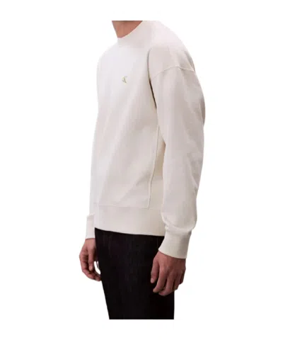 Calvin Klein Jeans Est.1978 Oversized Cotton Terry Sweatshirt In Neutral