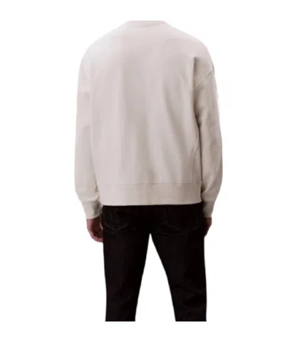 Calvin Klein Jeans Est.1978 Oversized Cotton Terry Sweatshirt In Neutral