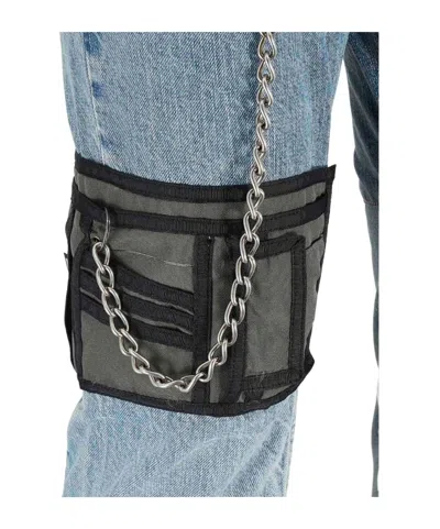 Martine Rose Patchwork Chain Straight Leg Jeans In Blue