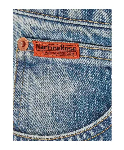 Martine Rose Patchwork Chain Straight Leg Jeans In Blue