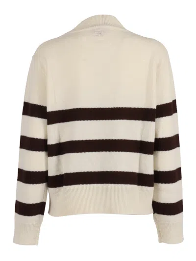 Ermanno Scervino High-neck Knit Sweater With Decorative Application In Multi