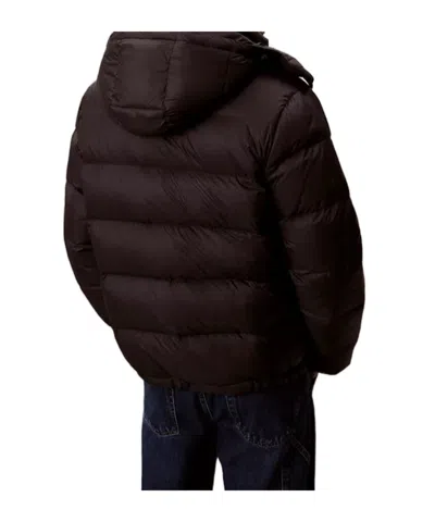 Calvin Klein Jeans Est.1978 Hooded Down Puffer Jacket In Black