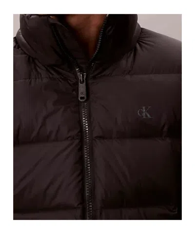 Calvin Klein Jeans Est.1978 Hooded Down Puffer Jacket In Black