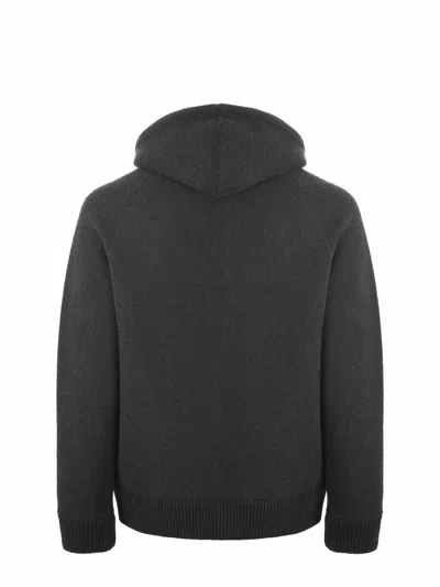Mc2 Saint Barth Carrel Hooded Sweater In Black