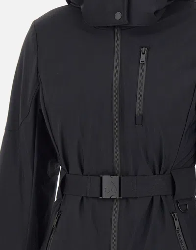 Moose Knuckles Belted Jacket In Blue