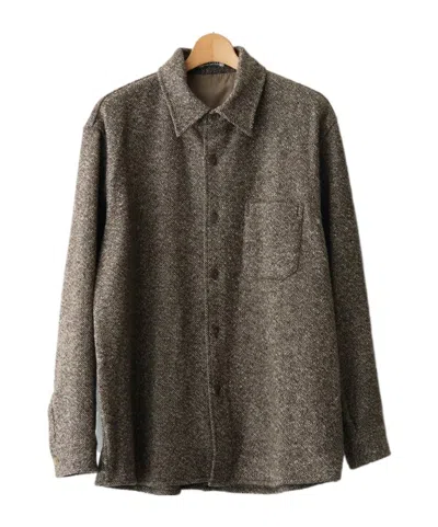 Auralee Lapel Casual Jacket In Animal Print