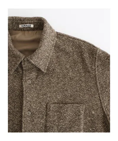 Auralee Lapel Casual Jacket In Animal Print