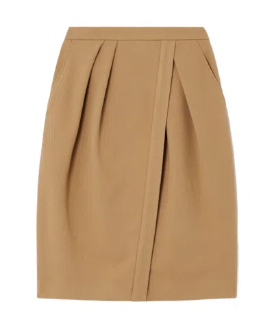 Dries Van Noten Wrap Effect Skirt In Brown
