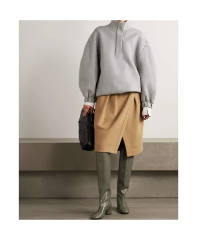 Dries Van Noten Wrap Effect Skirt In Brown