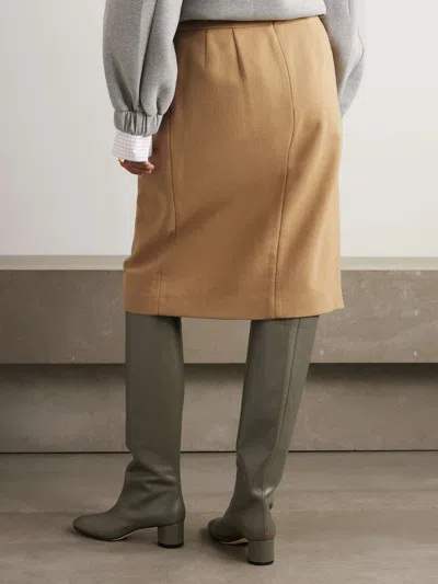 Dries Van Noten Wrap Effect Skirt In Brown