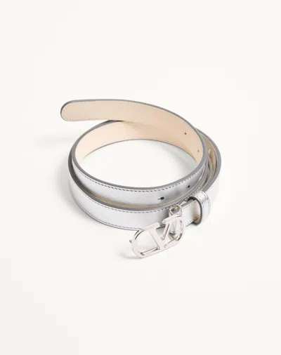 Valentino Logo Belt In White