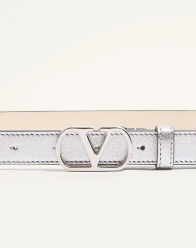 Valentino Logo Belt In White
