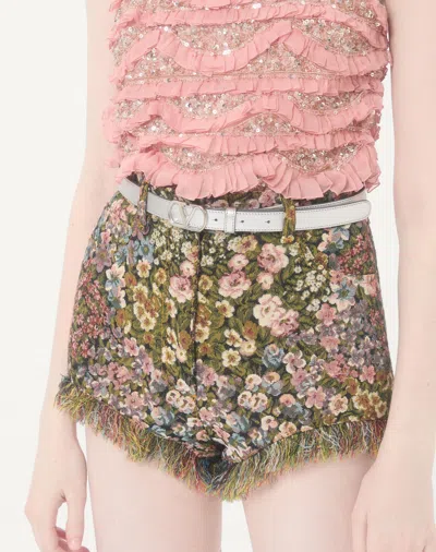 Valentino Logo Belt In White