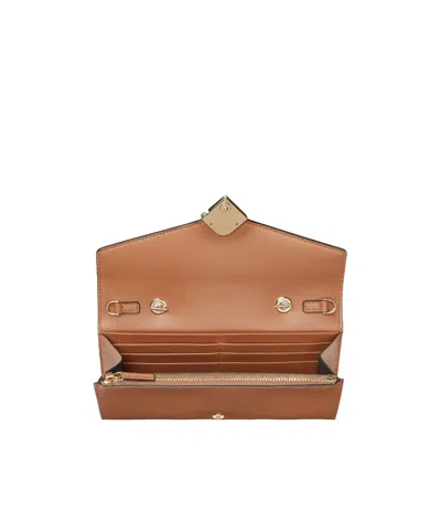 Fendi Ff Diamonds Chain Wallet In Brown