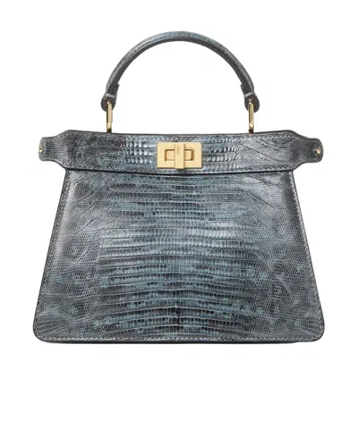 Fendi Peekaboo Iseeu Petite Shoulder Bag In Gray