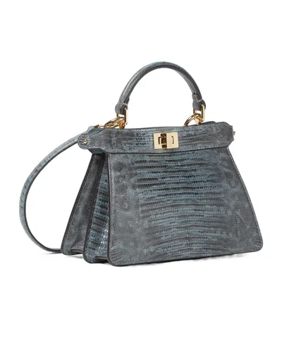 Fendi Peekaboo Iseeu Petite Shoulder Bag In Gray