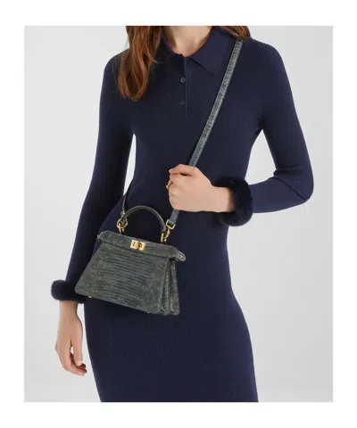 Fendi Peekaboo Iseeu Petite Shoulder Bag In Gray