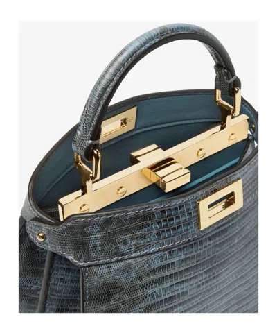 Fendi Peekaboo Iseeu Petite Shoulder Bag In Gray