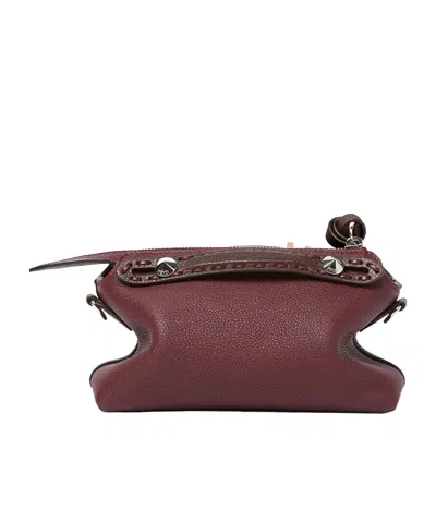 Fendi By The Way Selleria Mini Shoulder Bag In Red