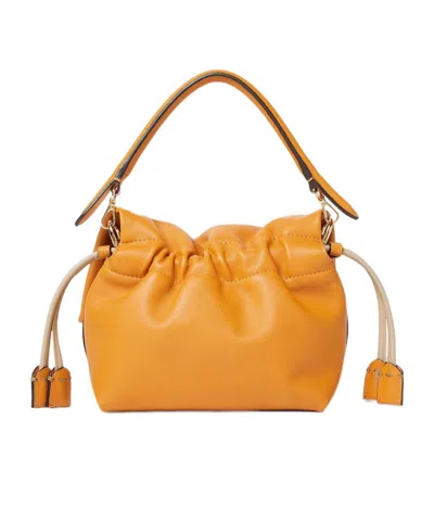 Fendi Dark Orange Nappa Leather Mini-bag In Orange