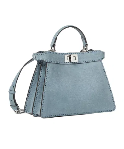 Fendi Peekaboo Iseeu Small Shoulder Bag In Blue