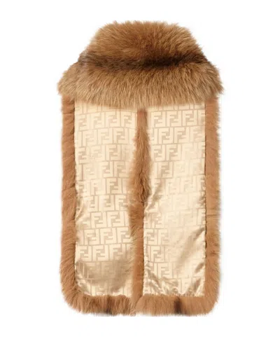 Fendi Multifunctional Extra Long Shawl In Brown