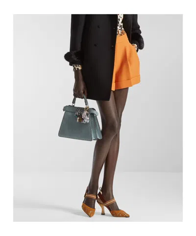 Fendi Peekaboo Iseeu Small Shoulder Bag In Blue