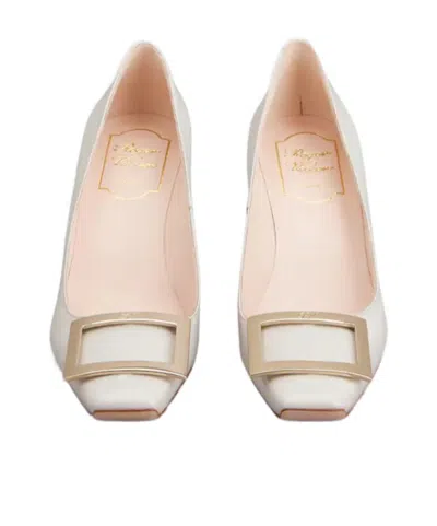 Roger Vivier Trompette Flared Heels In White