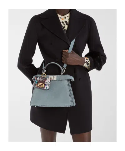 Fendi Peekaboo Iseeu Small Shoulder Bag In Blue