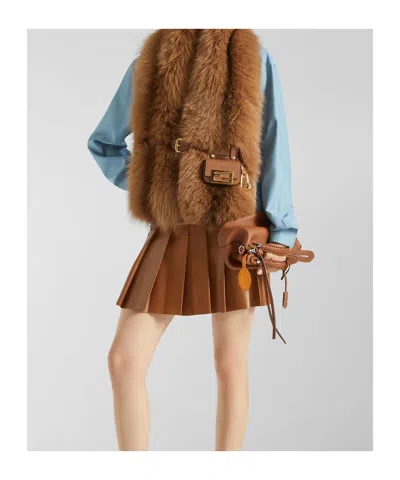 Fendi Multifunctional Extra Long Shawl In Brown