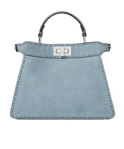 Fendi Peekaboo Iseeu Small Shoulder Bag In Blue