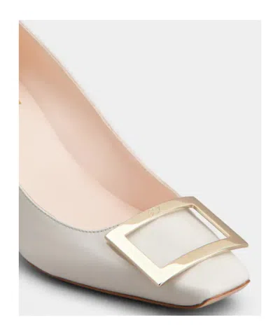 Roger Vivier Trompette Flared Heels In White