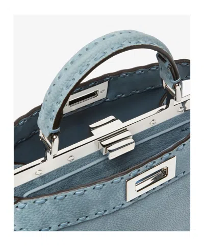 Fendi Peekaboo Iseeu Small Shoulder Bag In Blue