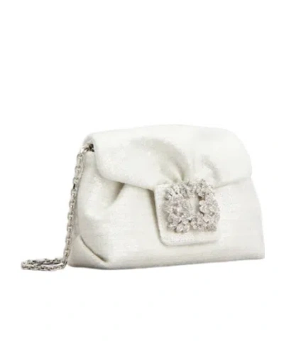 Roger Vivier Efflorescence Micro Bag With Sequins In White