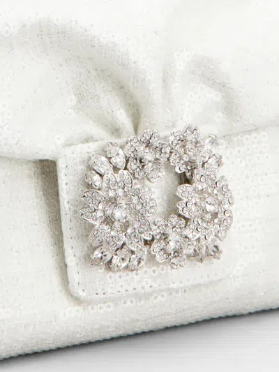 Roger Vivier Efflorescence Micro Bag With Sequins In White