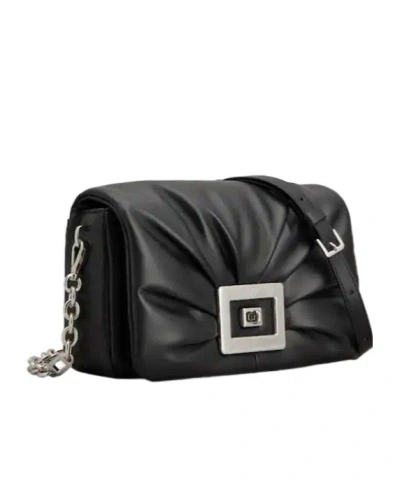 Roger Vivier Belle Vivier Bag In Leather In Black