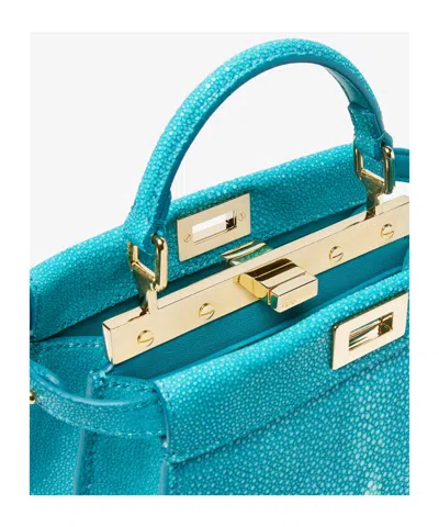 Fendi Peekaboo Iseeu Petite Shoulder Bag In Blue