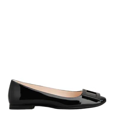 Roger Vivier U Look Ballerinas In Patent Leather In Black