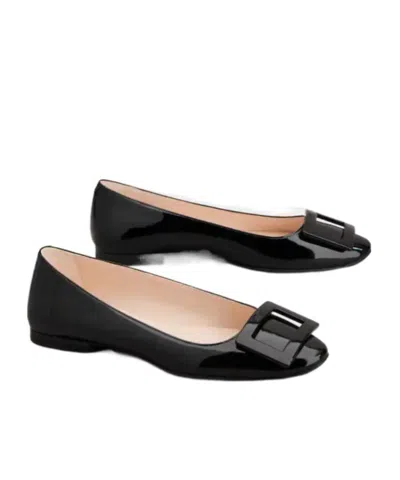 Roger Vivier U Look Ballerinas In Patent Leather In Black