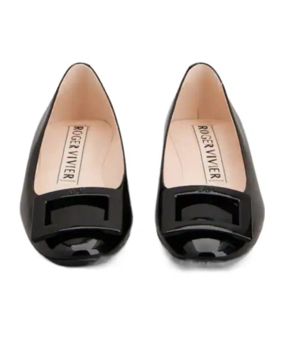 Roger Vivier U Look Ballerinas In Patent Leather In Black