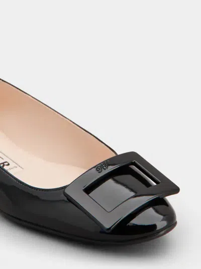 Roger Vivier U Look Ballerinas In Patent Leather In Black