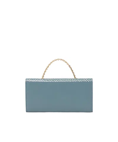 Fendi Ff Diamonds Chain Wallet In Blue