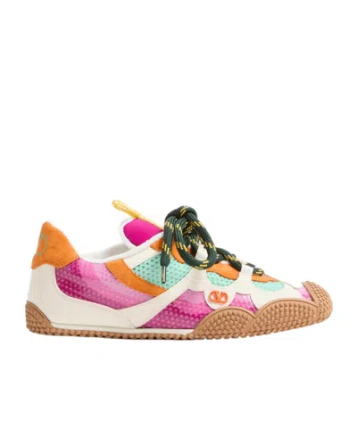 Valentino Lace-up Sneakers In Multi