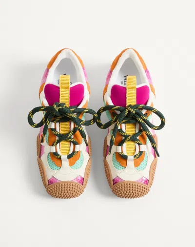 Valentino Lace-up Sneakers In Multi