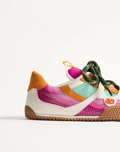 Valentino Lace-up Sneakers In Multi