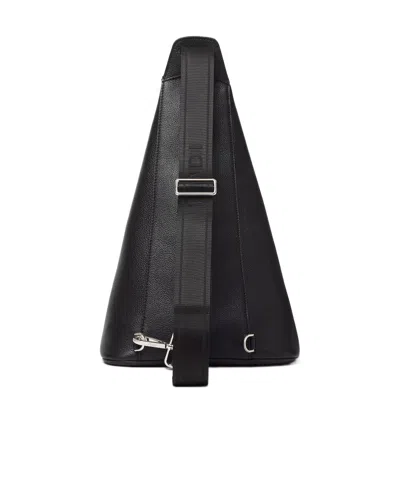 Fendi Cono Large Vitcher One Strap Triangular Backpack In Black