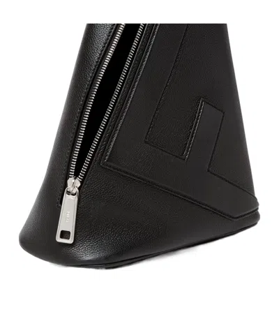 Fendi Cono Large Vitcher One Strap Triangular Backpack In Black