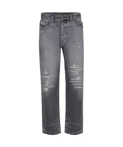 Diesel Belt Loop Jeans In Gray